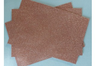 Глиттерный фоамиран 2 мм  20*30 см цв. персиковый, цена за лист